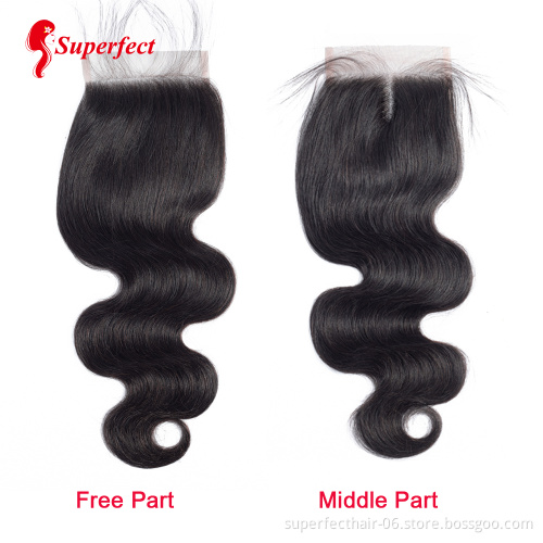 Grade 8A Factory Wholesale Price Virgin Human Hair Brazilian Closure Body Wave